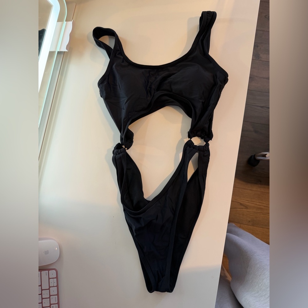 Black Cut-Out Swimsuit
